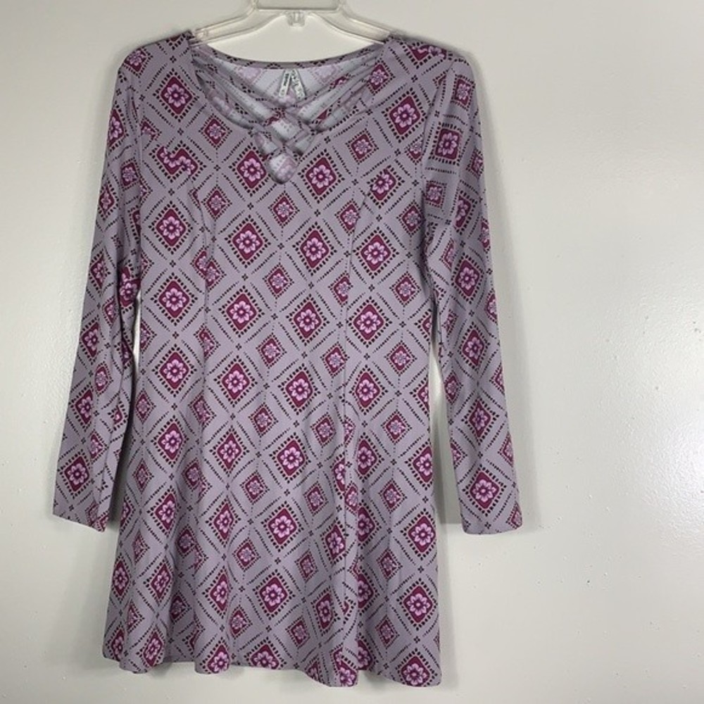MUDD  Bell Junior’s Pink Pattern Midi Dress Size XL